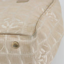 CHANEL New Travel line Hand Bag Nylon Beige Gold CC Auth BA12132-10