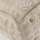 CHANEL New Travel line Hand Bag Nylon Beige Gold CC Auth BA12132-11