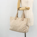 CHANEL New Travel line Hand Bag Nylon Beige Gold CC Auth BA12132-23