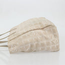 CHANEL New Travel line Hand Bag Nylon Beige Gold CC Auth BA12132-5
