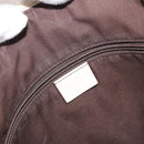 GUCCI GG Canvas Shoulder Bag Beige Silver 145857 Auth BA12133-17
