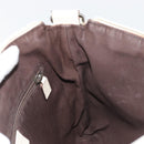 GUCCI GG Canvas Shoulder Bag Beige Silver 145857 Auth BA12133-19