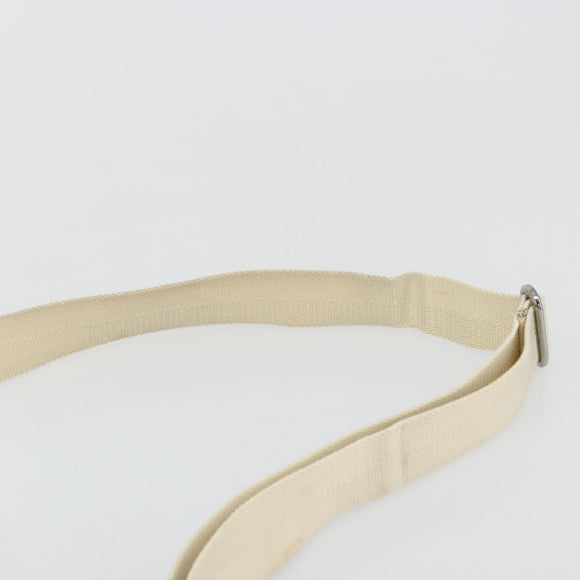 GUCCI GG Canvas Shoulder Bag Beige Silver 145857 Auth BA12133