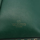 VALENTINO Rock Studs Backpack Leather Green Gold Auth BA12134A-19