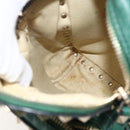 VALENTINO Rock Studs Backpack Leather Green Gold Auth BA12134A-23