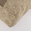 Salvatore Ferragamo Tote Bag Canvas 2way Beige Gold Auth BA12135-10