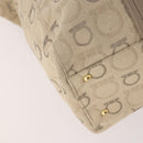 Salvatore Ferragamo Tote Bag Canvas 2way Beige Gold Auth BA12135-15