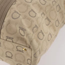 Salvatore Ferragamo Tote Bag Canvas 2way Beige Gold Auth BA12135-16
