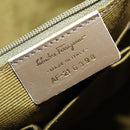 Salvatore Ferragamo Tote Bag Canvas 2way Beige Gold Auth BA12135-12