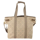 Salvatore Ferragamo Tote Bag Canvas 2way Beige Gold Auth BA12135-2