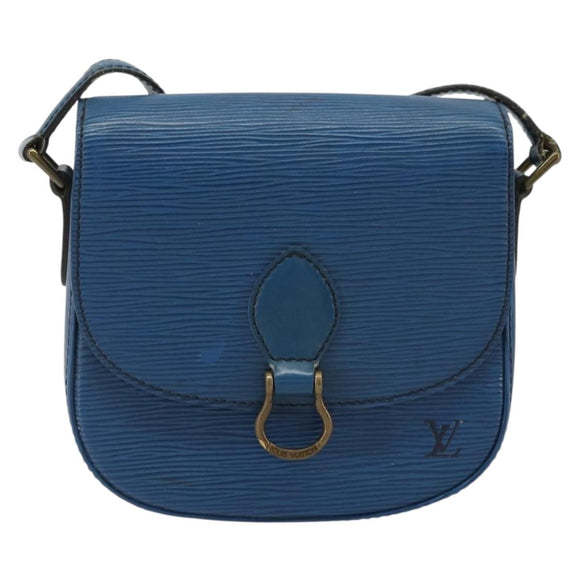 LOUIS VUITTON Epi Saint Cloud PM Shoulder Bag Blue M52195 LV Auth BA12137