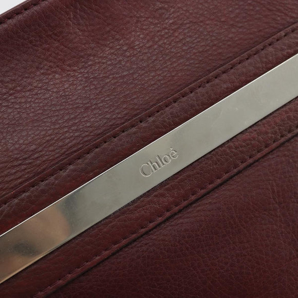 Chloe Shoulder Bag Leather Brown Auth BA12141A