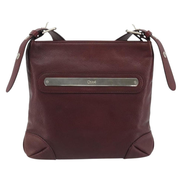 Chloe Shoulder Bag Leather Brown Auth BA12141A