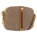 GUCCI Micro GG Supreme Shoulder Bag PVC Beige Gold Auth BA12144-1