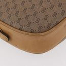 GUCCI Micro GG Supreme Shoulder Bag PVC Beige Gold Auth BA12144-12