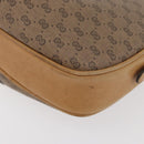 GUCCI Micro GG Supreme Shoulder Bag PVC Beige Gold Auth BA12144-13