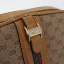 GUCCI Micro GG Supreme Shoulder Bag PVC Beige Gold Auth BA12144-15
