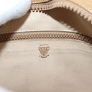 GUCCI Micro GG Supreme Shoulder Bag PVC Beige Gold Auth BA12144-16