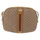 GUCCI Micro GG Supreme Shoulder Bag PVC Beige Gold Auth BA12144-2