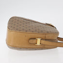 GUCCI Micro GG Supreme Shoulder Bag PVC Beige Gold Auth BA12144-4