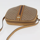 GUCCI Micro GG Supreme Shoulder Bag PVC Beige Gold Auth BA12144-6