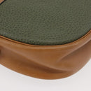 Christian Dior Shoulder Bag Leather Green Gold Auth BA12145-10