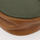 Christian Dior Shoulder Bag Leather Green Gold Auth BA12145-11