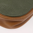 Christian Dior Shoulder Bag Leather Green Gold Auth BA12145-12