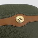 Christian Dior Shoulder Bag Leather Green Gold Auth BA12145-15