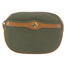 Christian Dior Shoulder Bag Leather Green Gold Auth BA12145-2