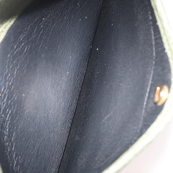 Christian Dior Shoulder Bag Leather Green Gold Auth BA12145