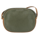 Christian Dior Shoulder Bag Leather Green Gold Auth BA12145-3