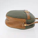 Christian Dior Shoulder Bag Leather Green Gold Auth BA12145-4