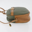 Christian Dior Shoulder Bag Leather Green Gold Auth BA12145-5