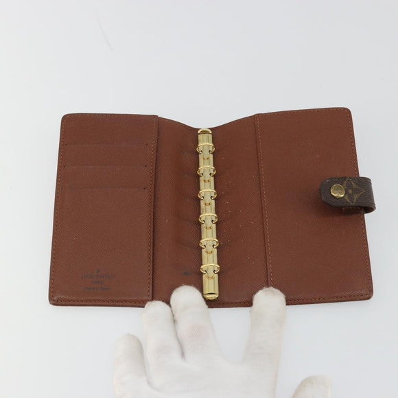 LOUIS VUITTON Monogram Agenda PM Day Planner Cover R20005 LV Auth BA12147