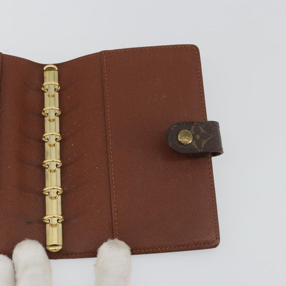 LOUIS VUITTON Monogram Agenda PM Day Planner Cover R20005 LV Auth BA12147