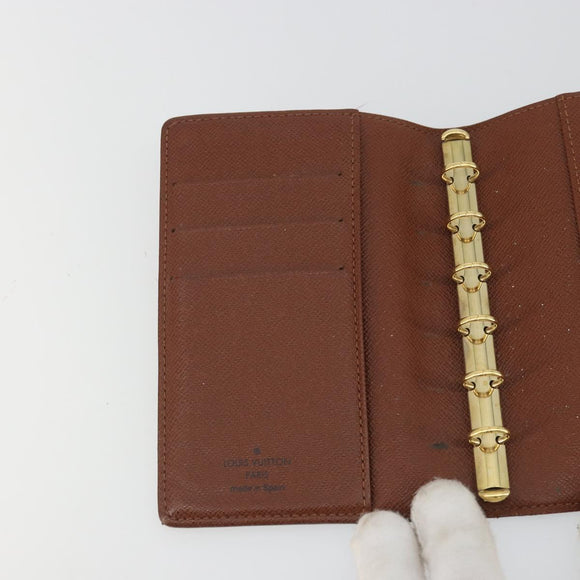 LOUIS VUITTON Monogram Agenda PM Day Planner Cover R20005 LV Auth BA12147