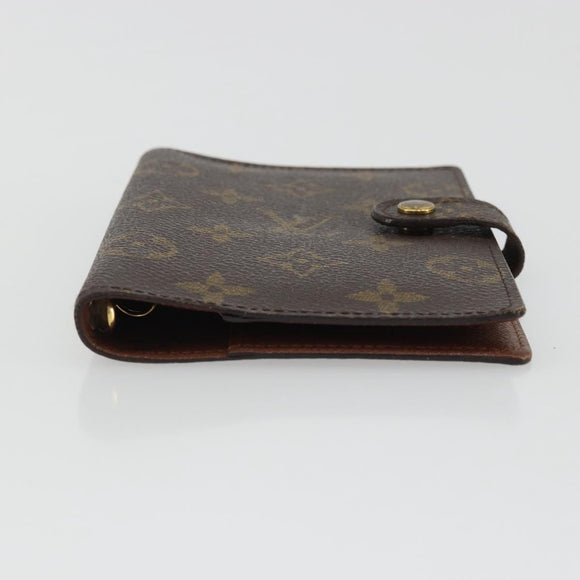 LOUIS VUITTON Monogram Agenda PM Day Planner Cover R20005 LV Auth BA12147