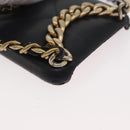 CHANEL Matelassé Chain iPhone Tasche Lammleder Schwarz Gold CC Auth BA12149A-9