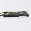 CHANEL Matelassé Chain iPhone Tasche Lammleder Schwarz Gold CC Auth BA12149A-4