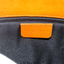BVLGARI Shoulder Bag Patent leather Orange Silver Auth BA12153A-18