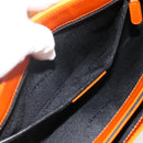 BVLGARI Shoulder Bag Patent leather Orange Silver Auth BA12153A-22