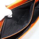 BVLGARI Shoulder Bag Patent leather Orange Silver Auth BA12153A-23