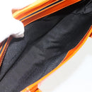 BVLGARI Shoulder Bag Patent leather Orange Silver Auth BA12153A-24