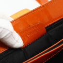 BVLGARI Shoulder Bag Patent leather Orange Silver Auth BA12153A-11