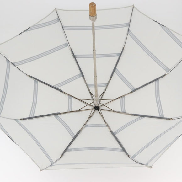 LOUIS VUITTON Fondation Folding Umbrella Nylon Gray LV Auth BA12155A