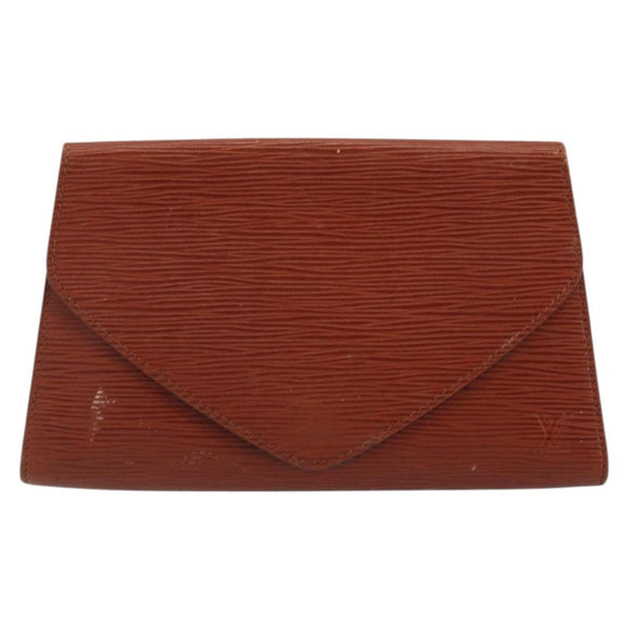 LOUIS VUITTON Epi Art Deco Clutch Bag Brown M52633 LV Auth BA12156
