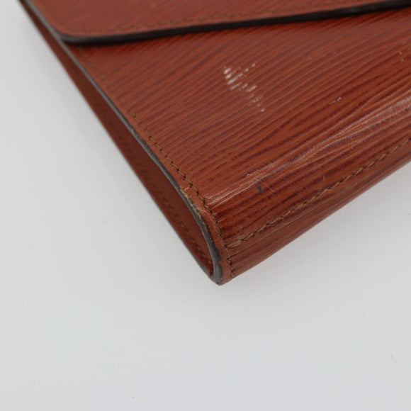 LOUIS VUITTON Epi Art Deco Clutch Bag Brown M52633 LV Auth BA12156