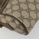 GUCCI GG Supreme Web Sherry Line Bag PVC Beige Gold 56 02 087 Auth BA12158-14