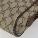 GUCCI GG Supreme Web Sherry Line Bag PVC Beige Gold 56 02 087 Auth BA12158-15